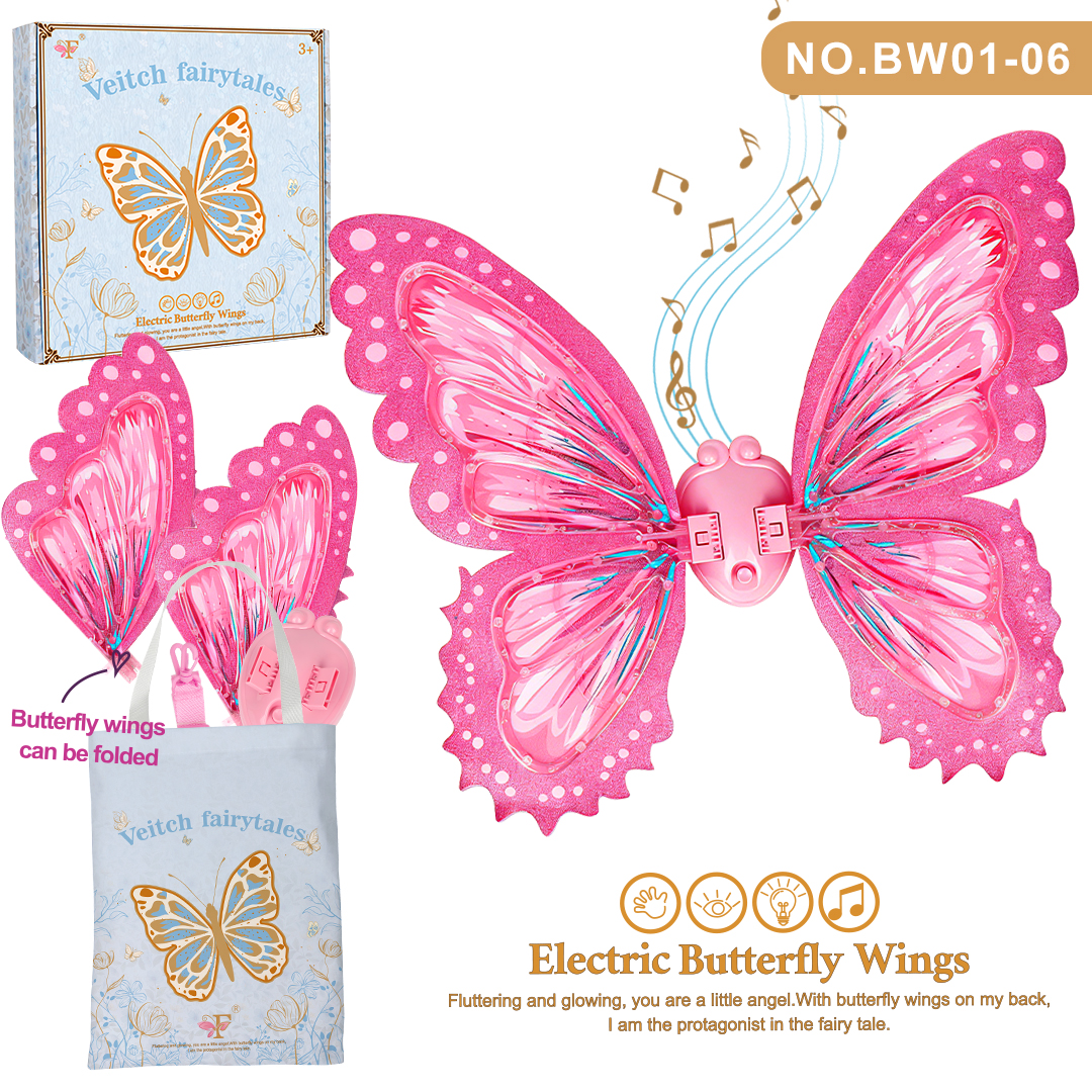 Electric luminous butterfly wings