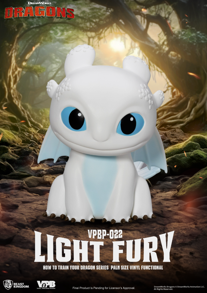 VPBP-022 How to Train Your Dragon Series Palm Size Vinyl Functional Figurine : Light Fury