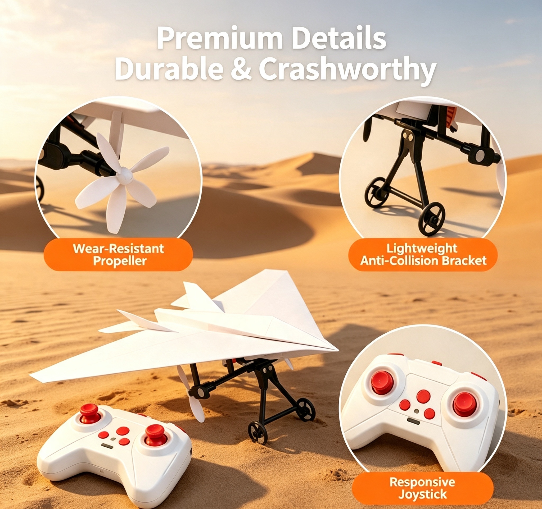 Remote‑controlled paper airplane toy