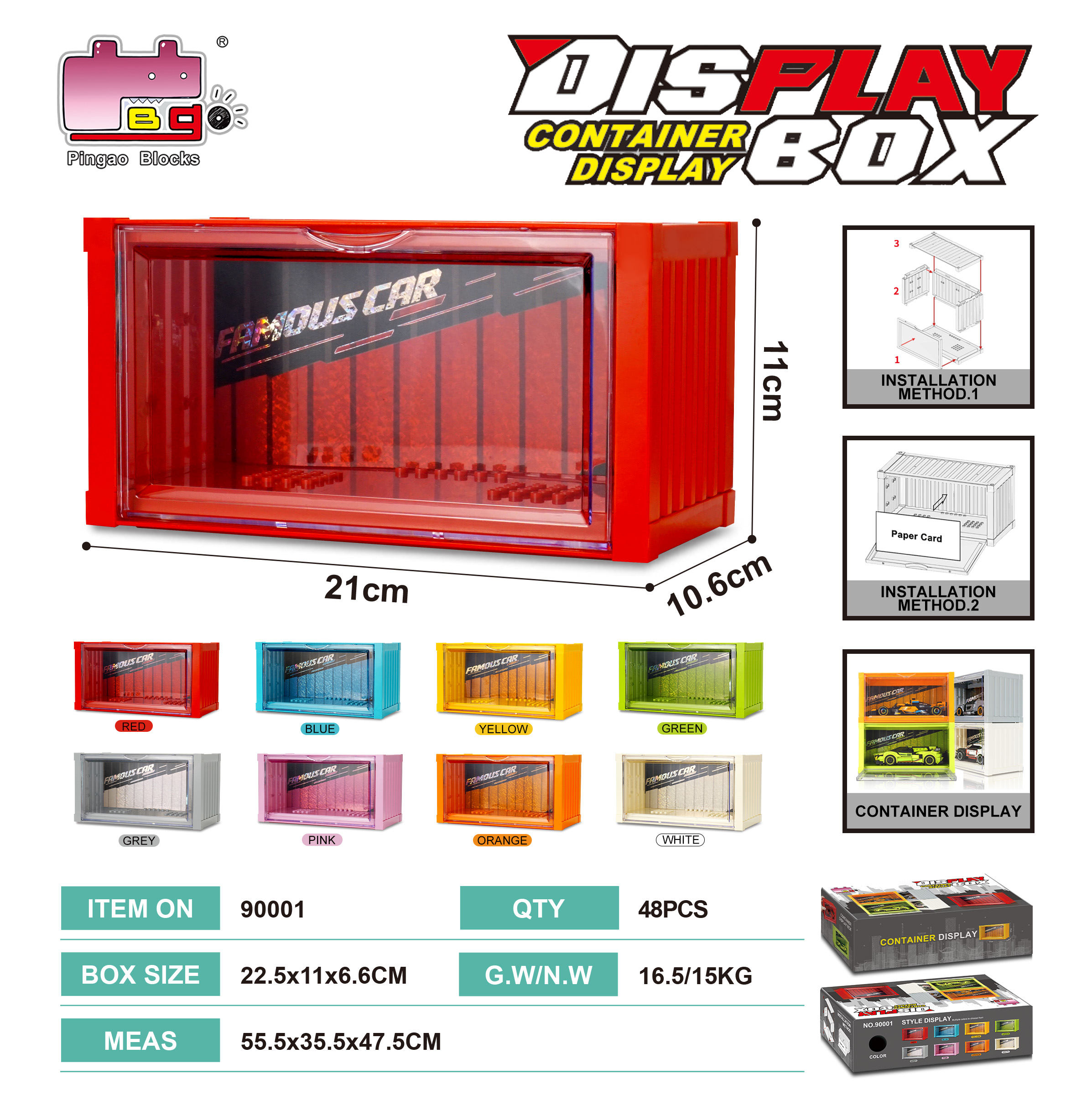 Assembled container display box