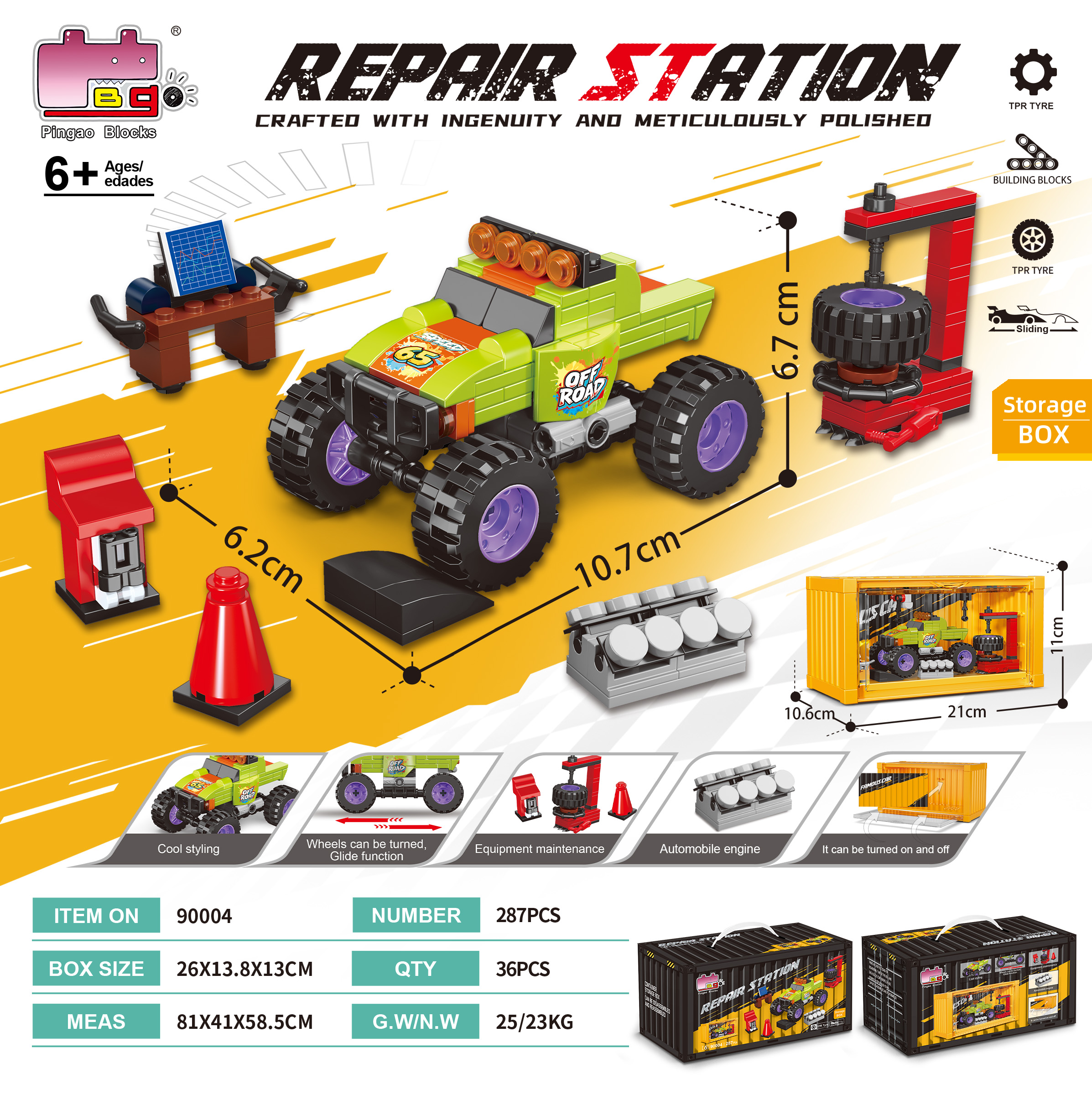 Simulation Bigfoot repair station + container box