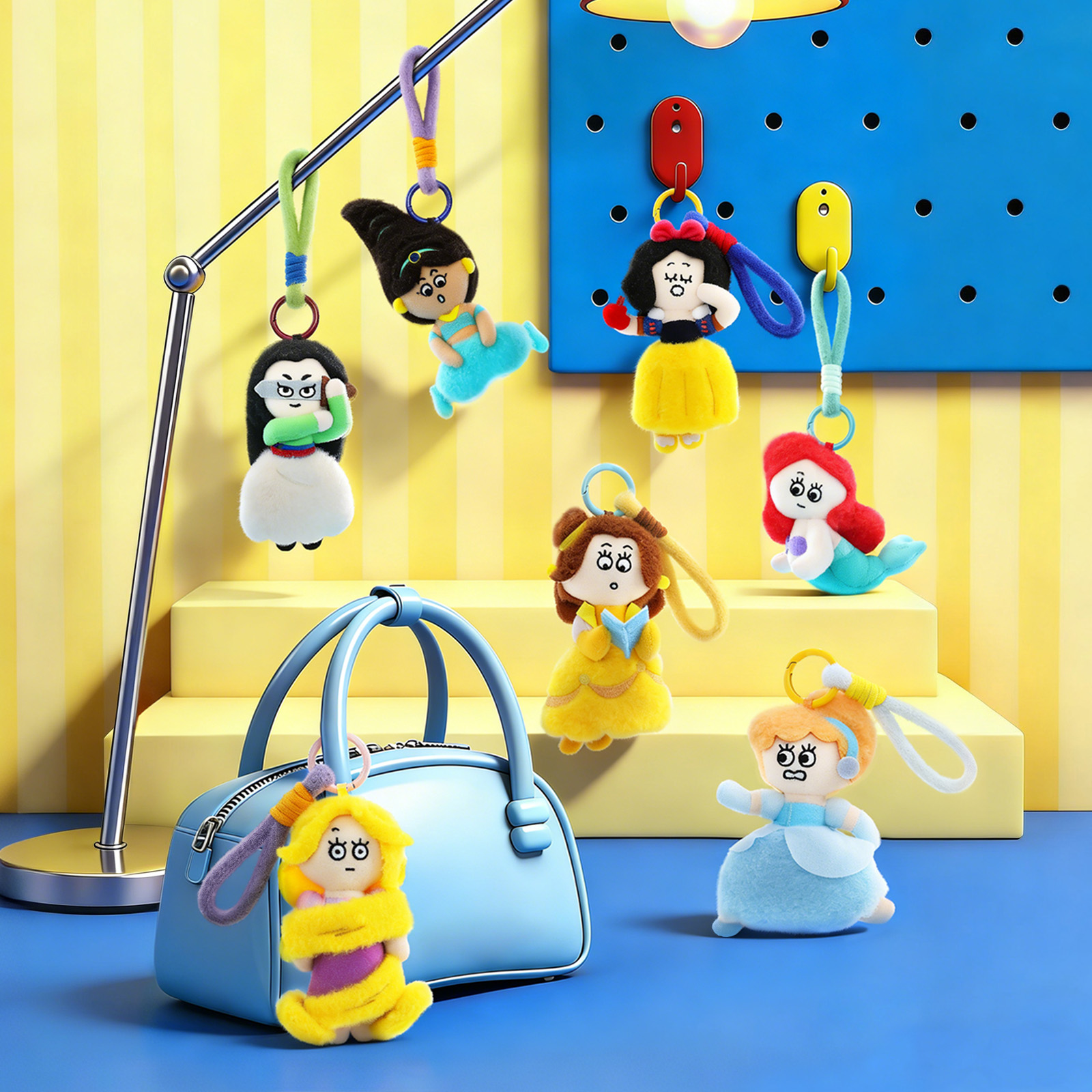 Disney Princess on the Run Plush Keychain