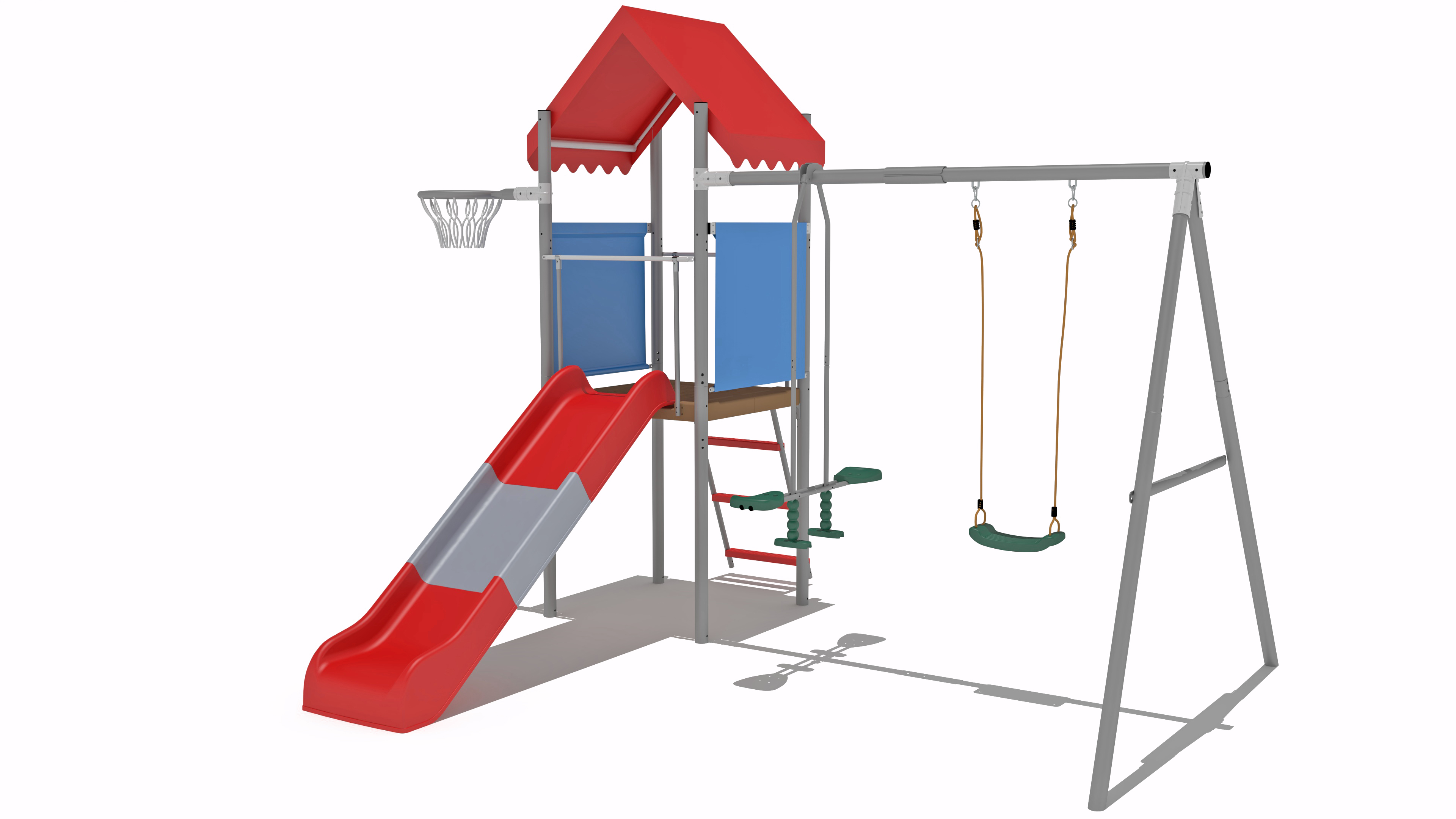 Tree House Playground Slide Swing