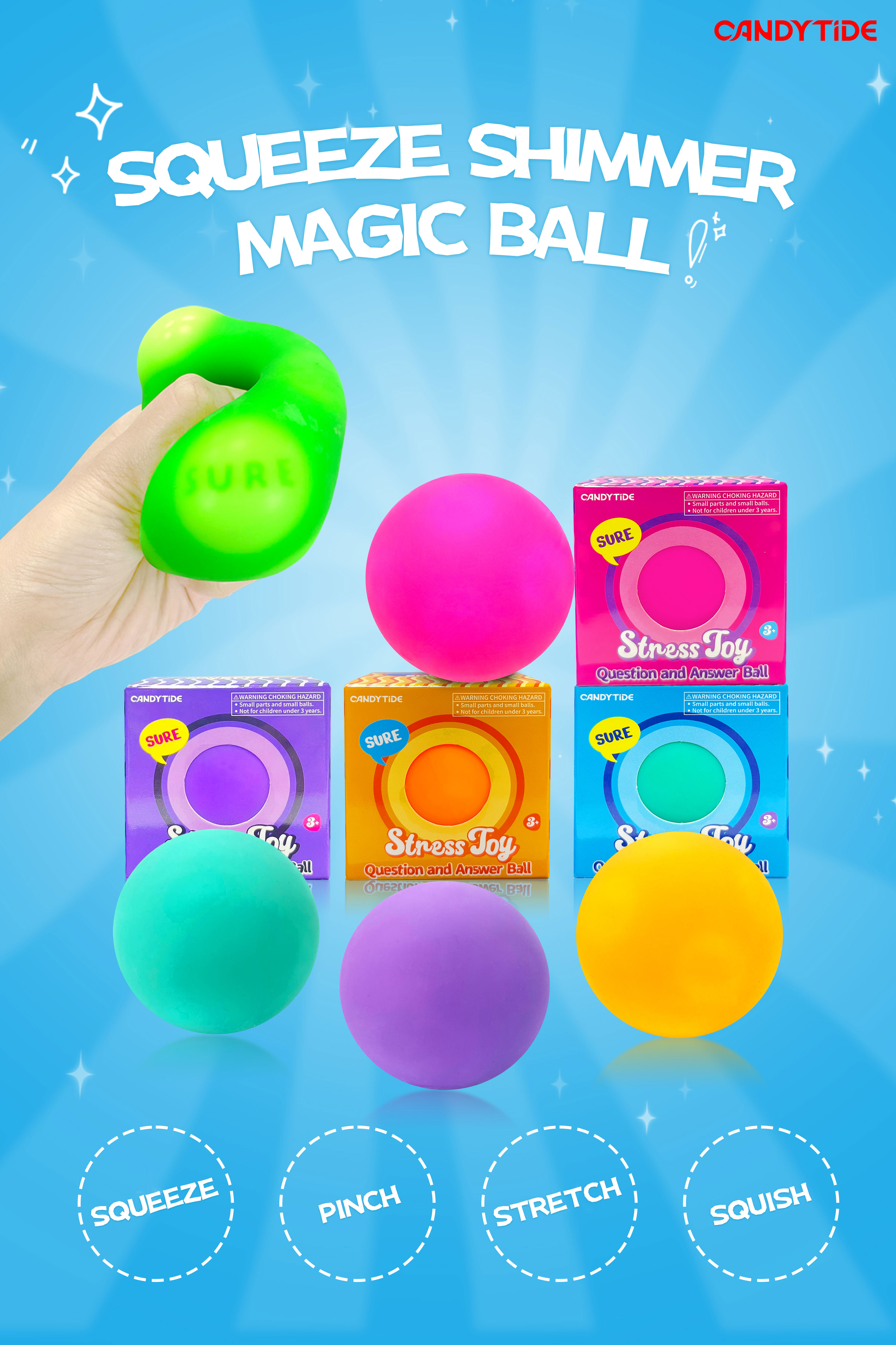 Squeeze Shimmer Magic Ball