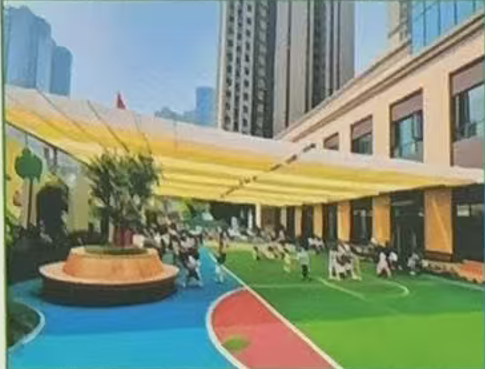 Sunshade net for kindergarten