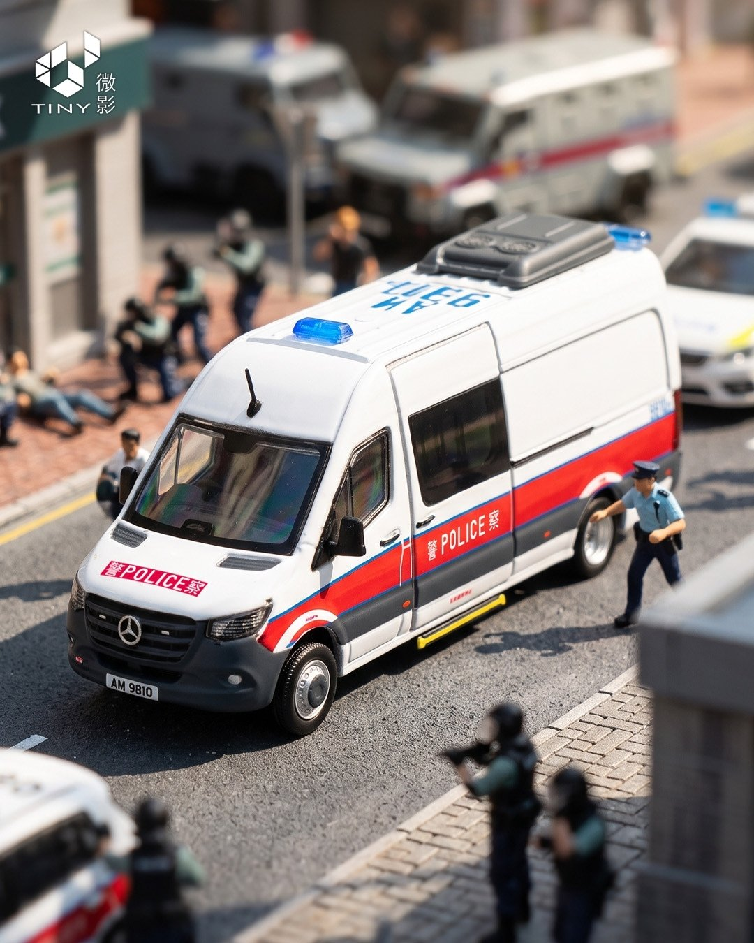 Tiny 城市 合金車仔 - 平治 Sprinter 警察反恐特战队 (AM9810)