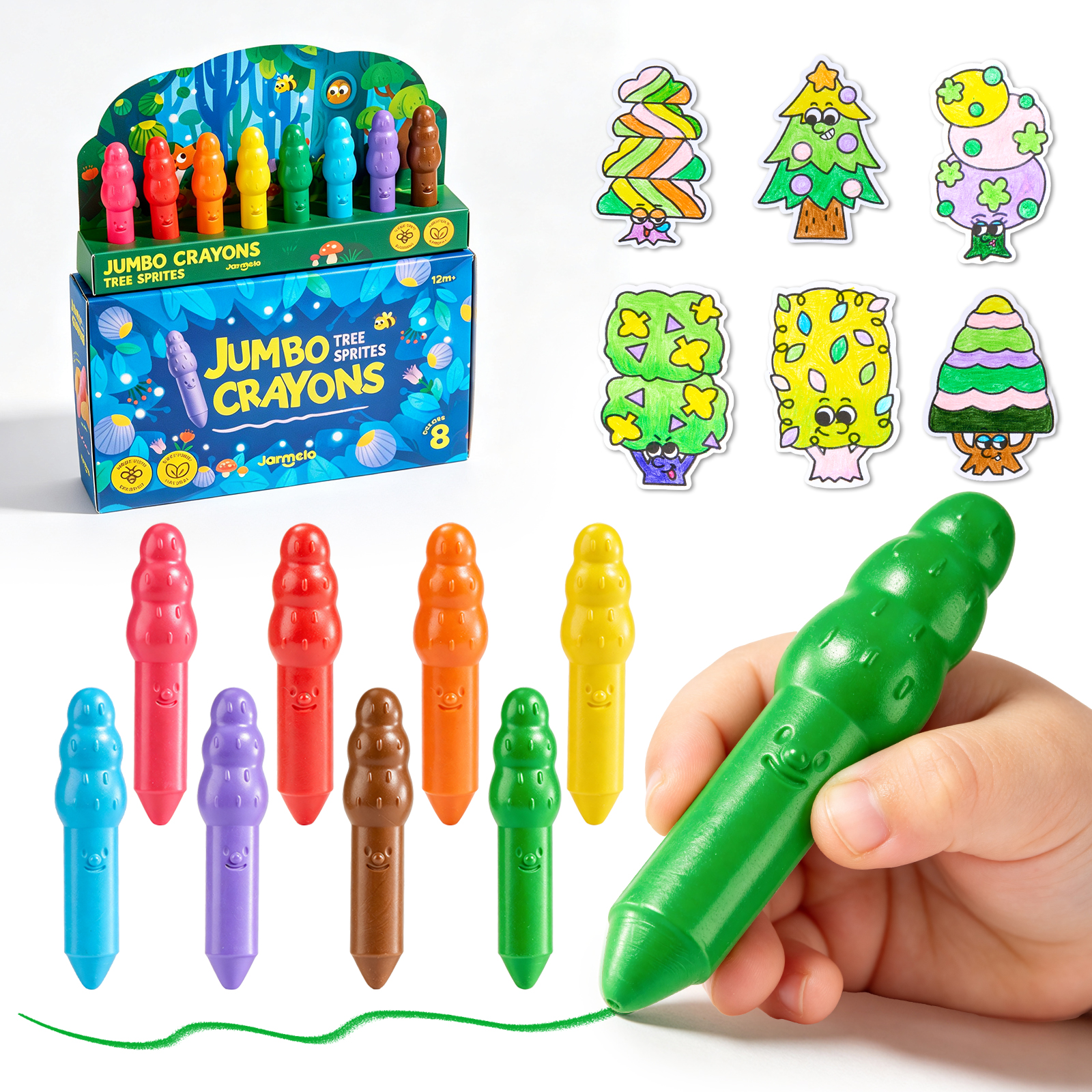 Tree Sprites Jumbo Crayons