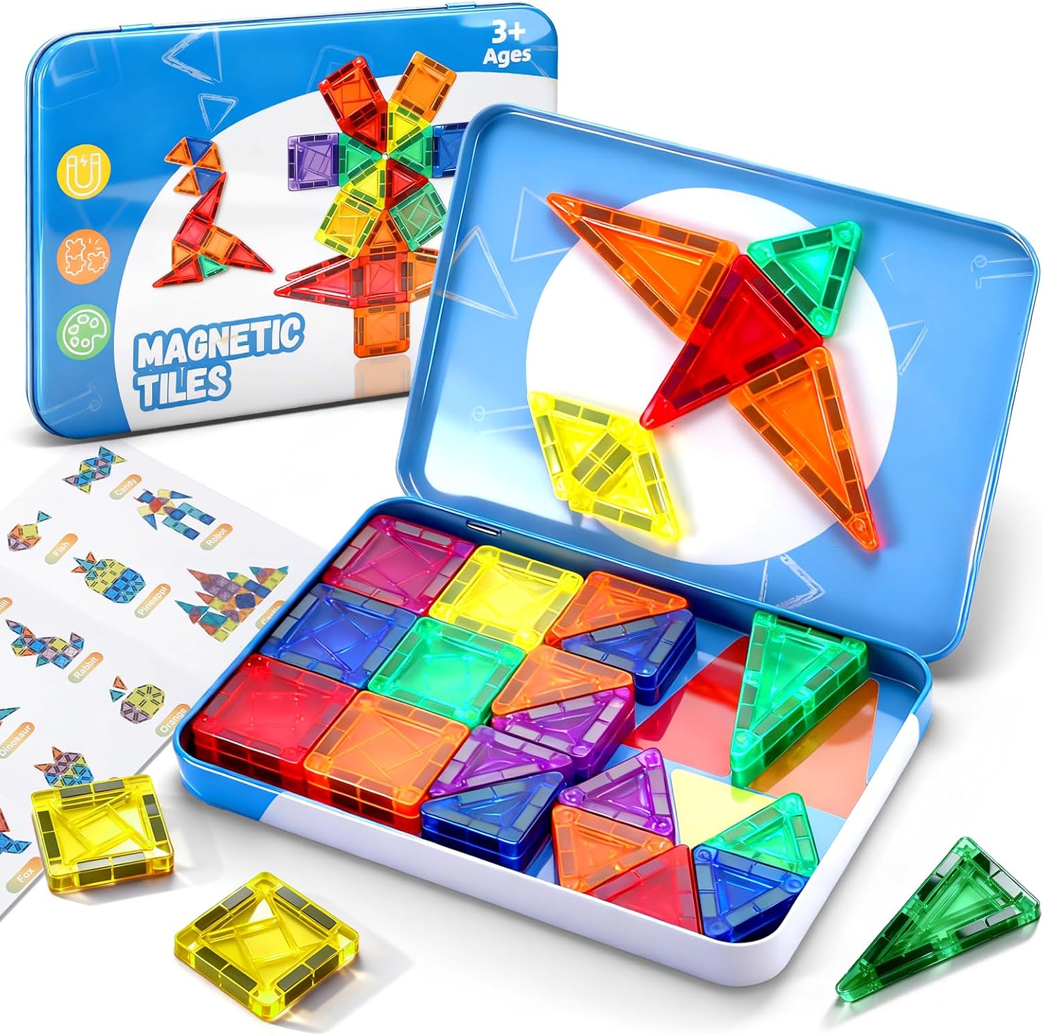 Mini Magnetic Tiles Travel Toys Set