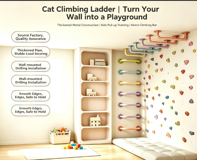 Cat Climbing Ladder
