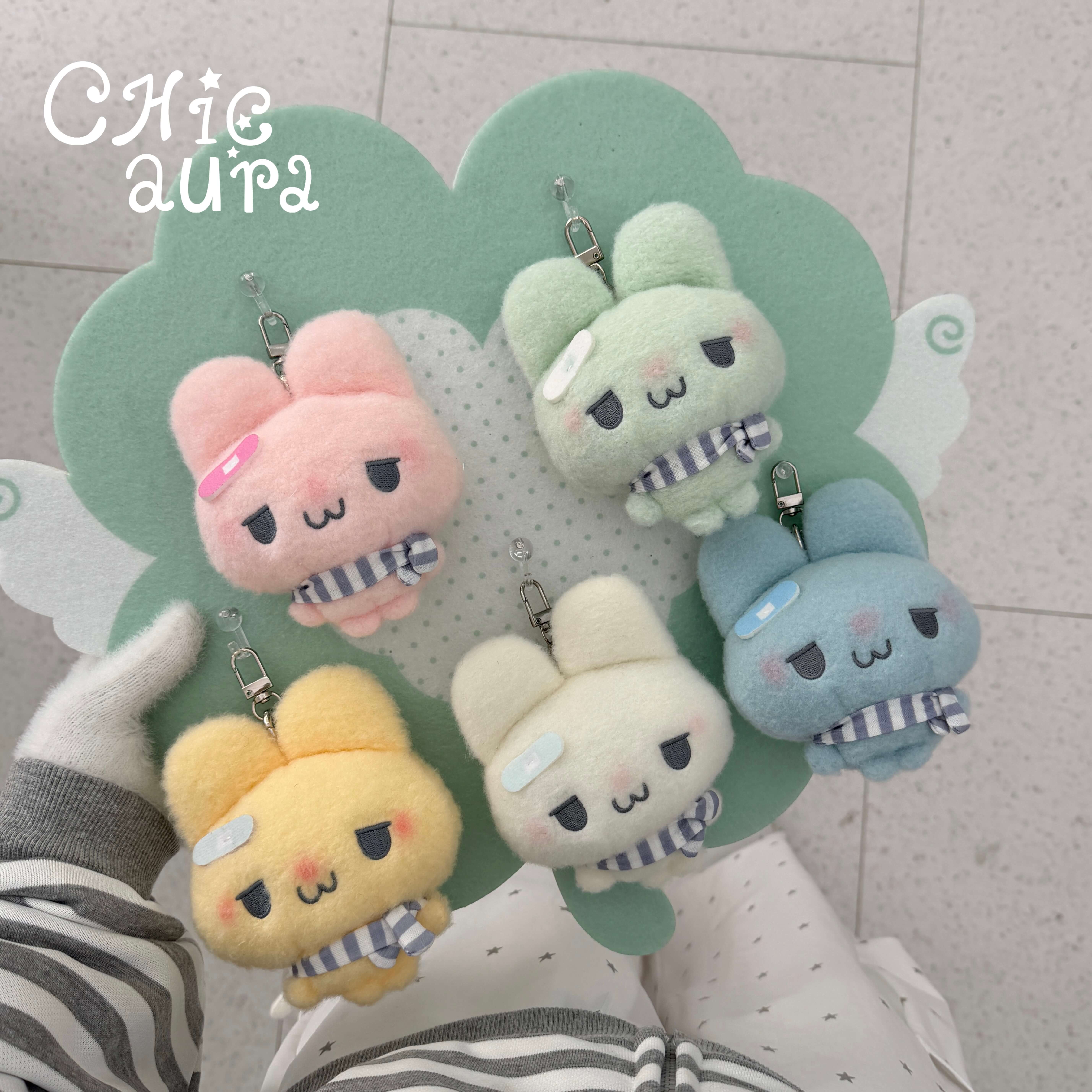OK rabbit plush pendant