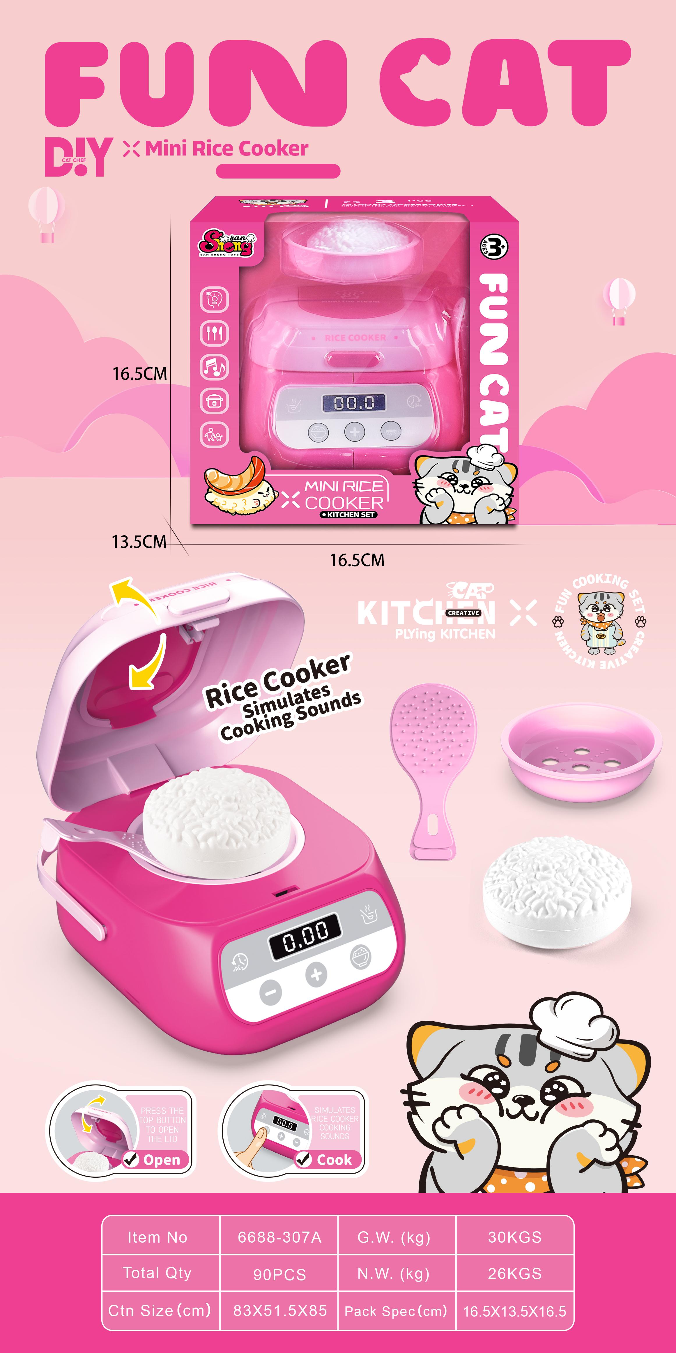 Kitchen Set Mini Rice Cooker(Pink color)