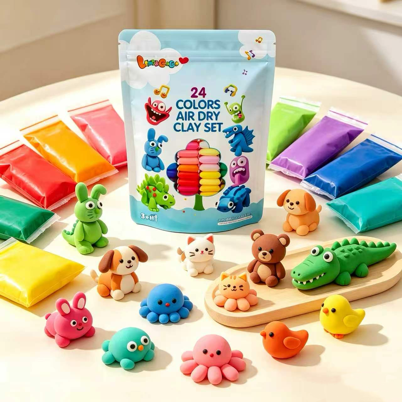 24 colors air dry clay