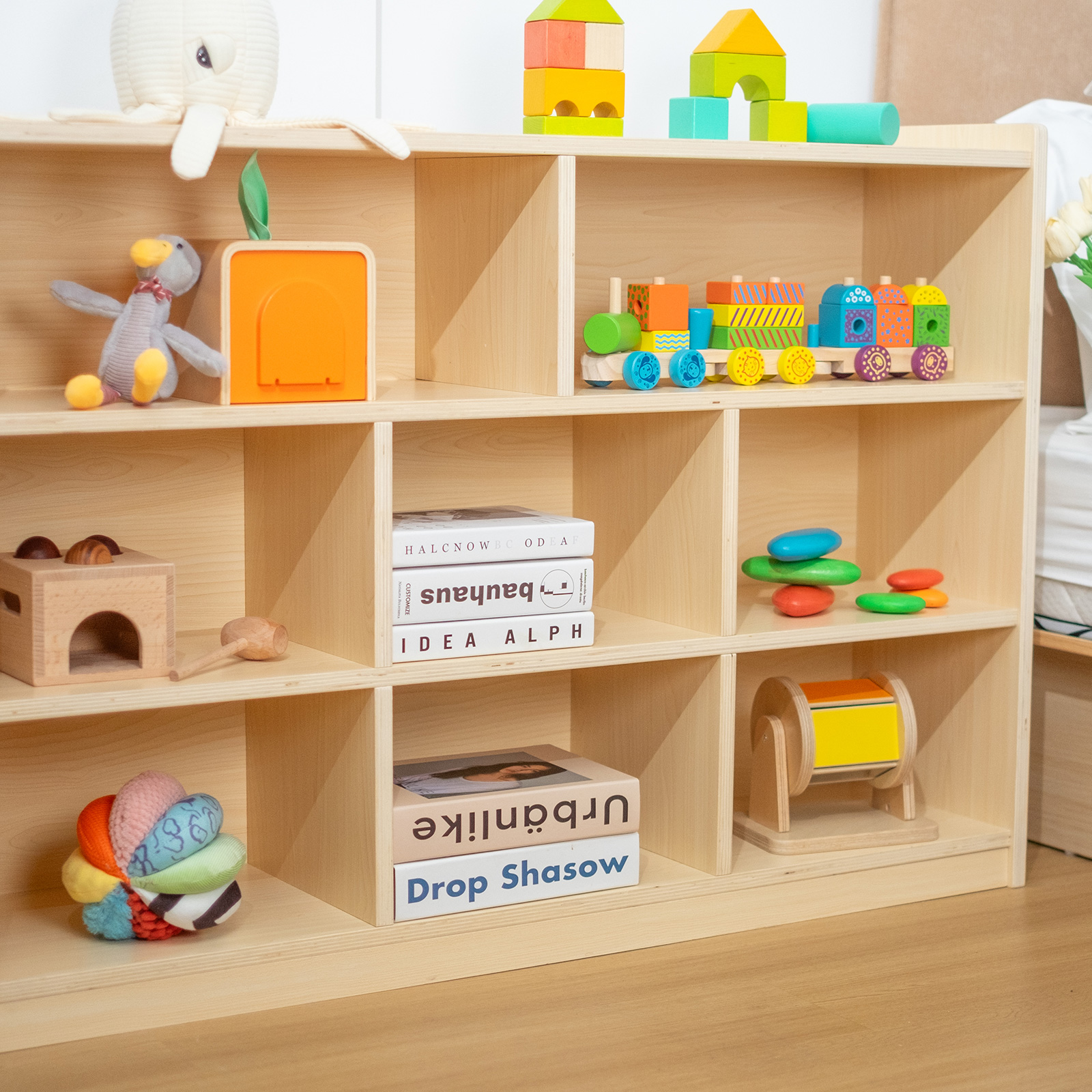 wooden montessori cabinet