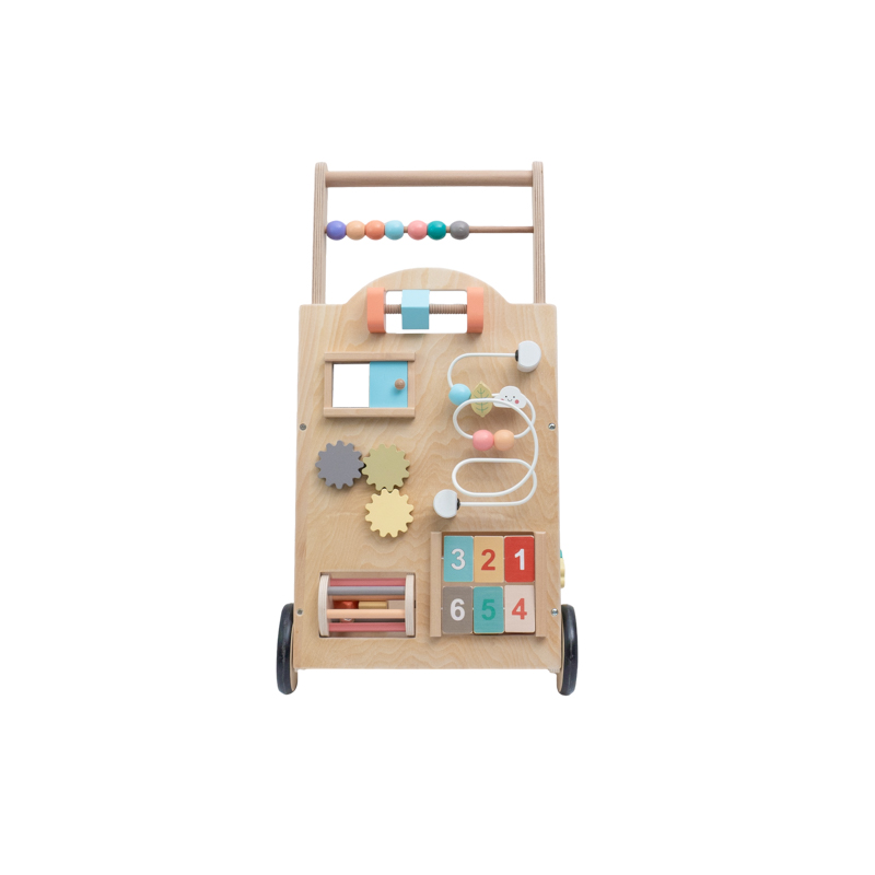 wooden baby walker