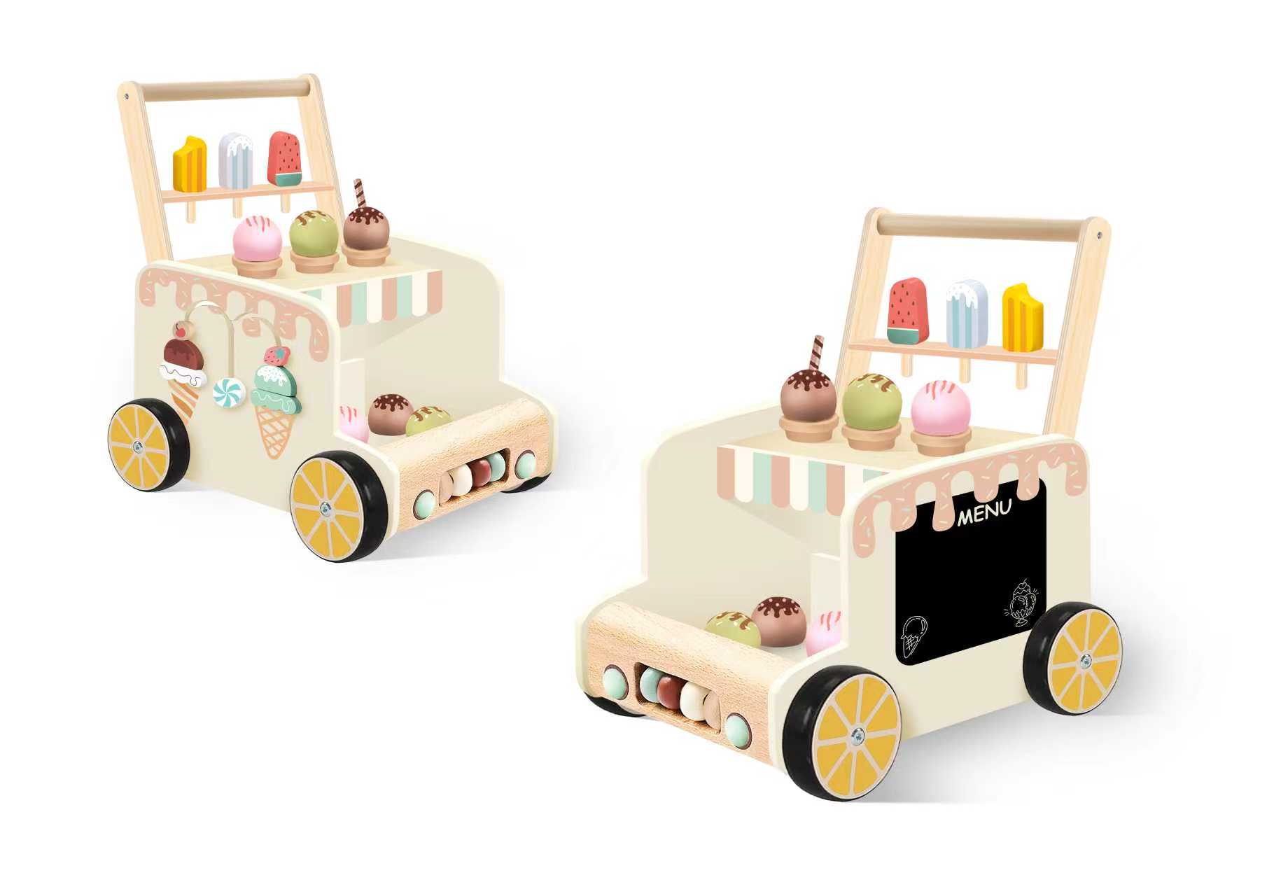 Wooden Ice Cream Cart