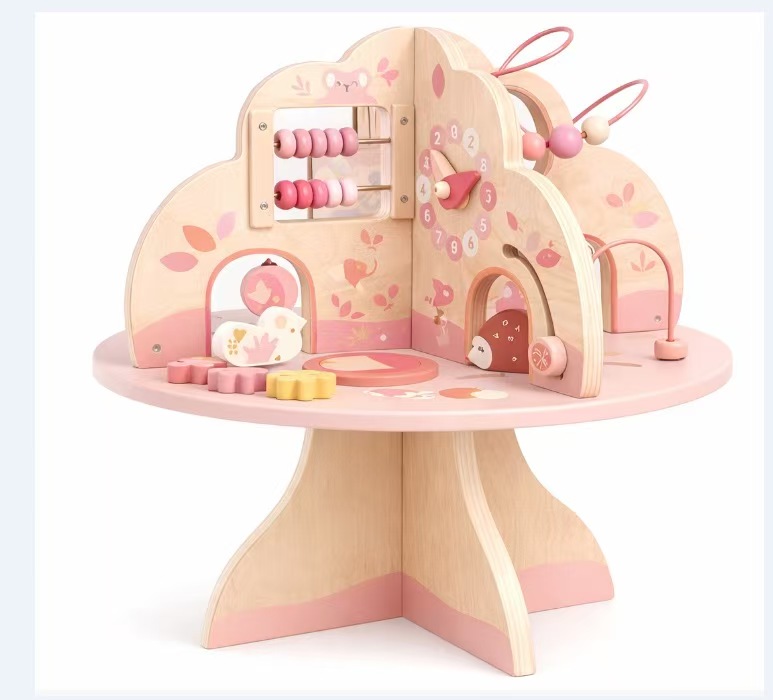 Multifunctional Wooden Tree Activity Table