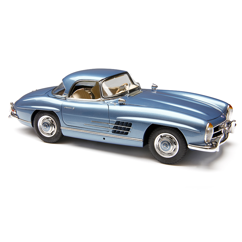 CMC Mercedes-Benz 300 SL, W198, Hardtop blue metallic exterior / creme interior
