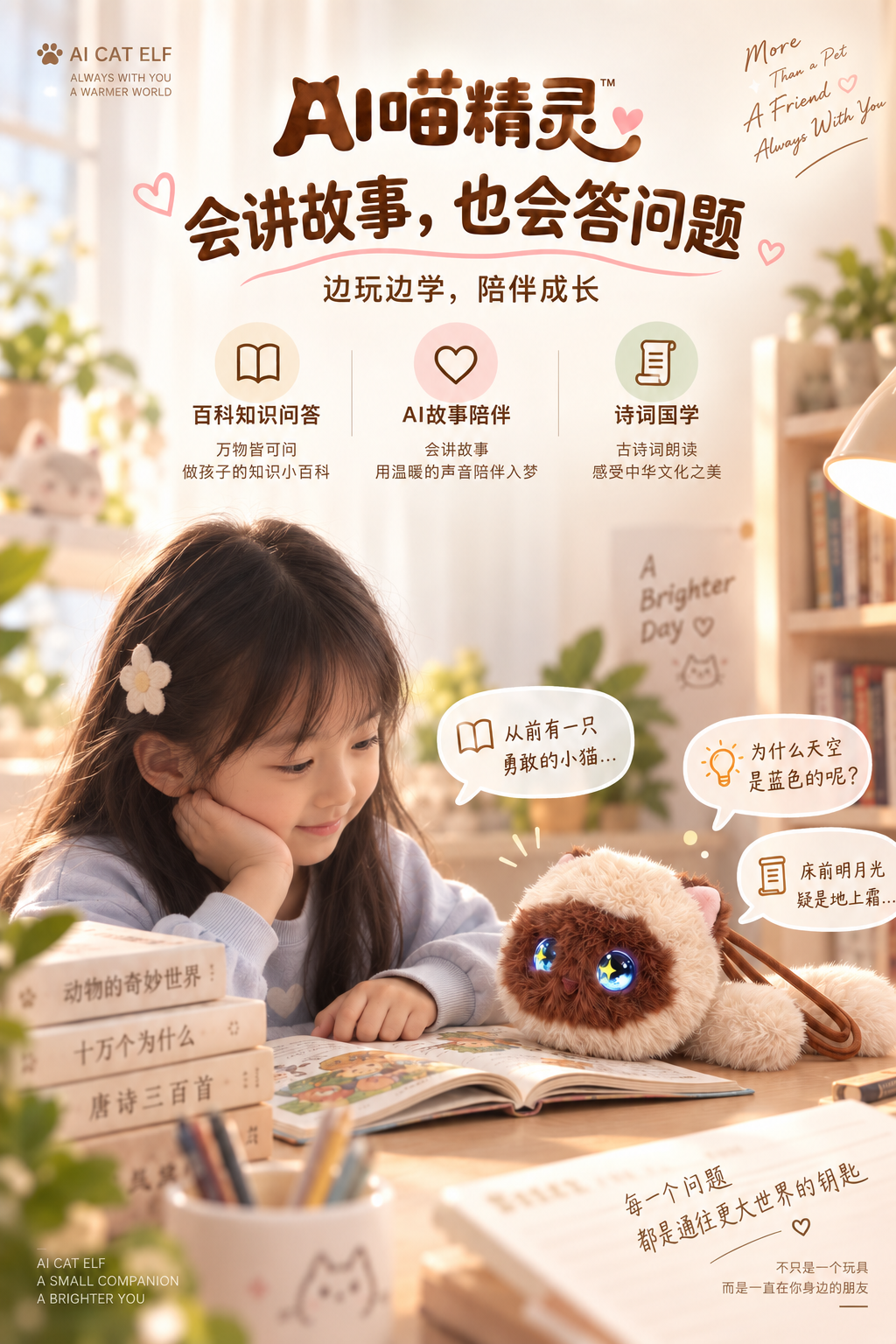 AI Smart Interactive Plush Pendant