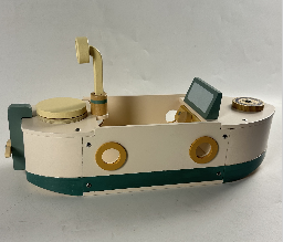复古探险小船木制玩具