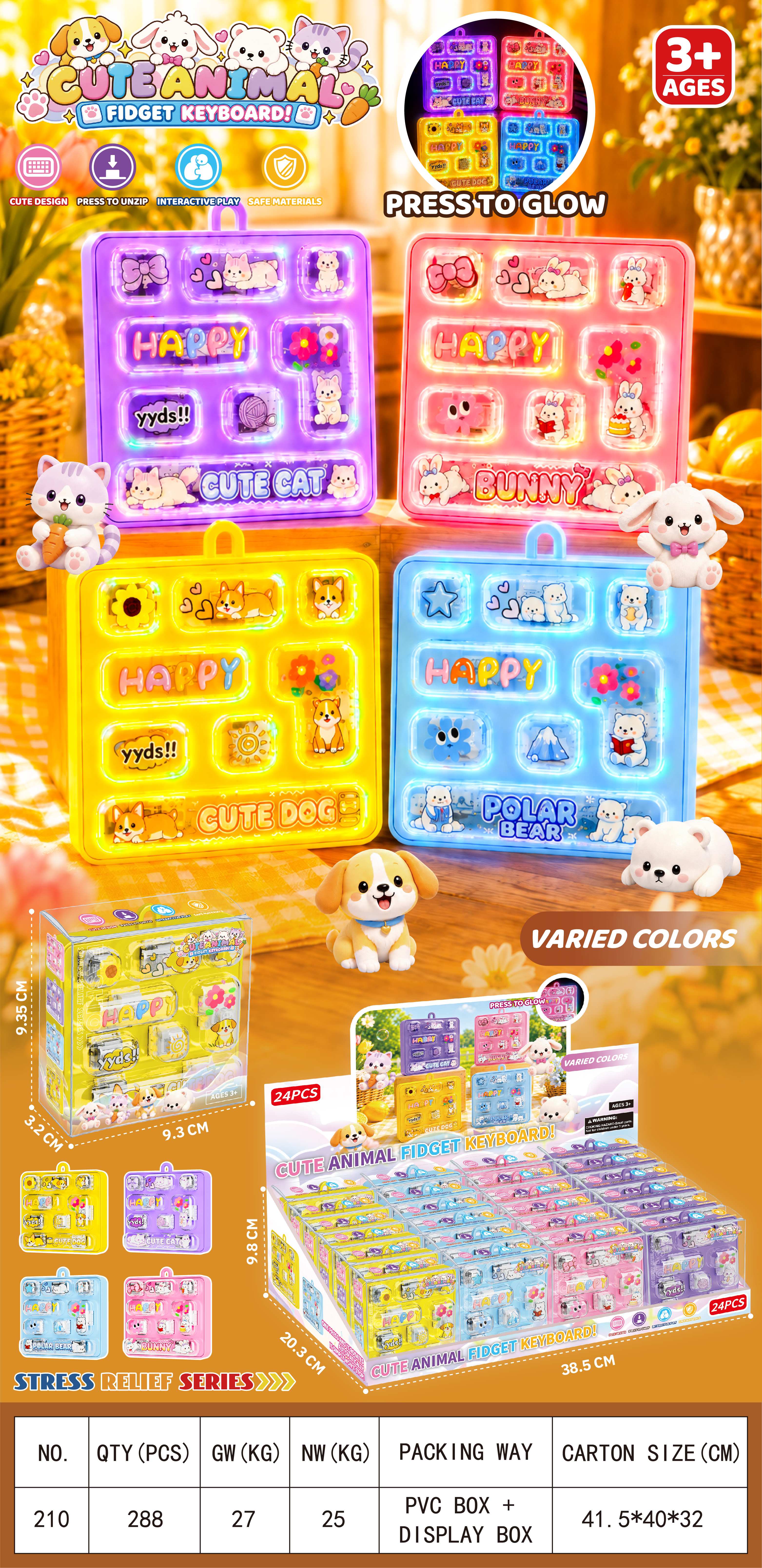 Cute Pet 8-Key Illuminated Keyboard
