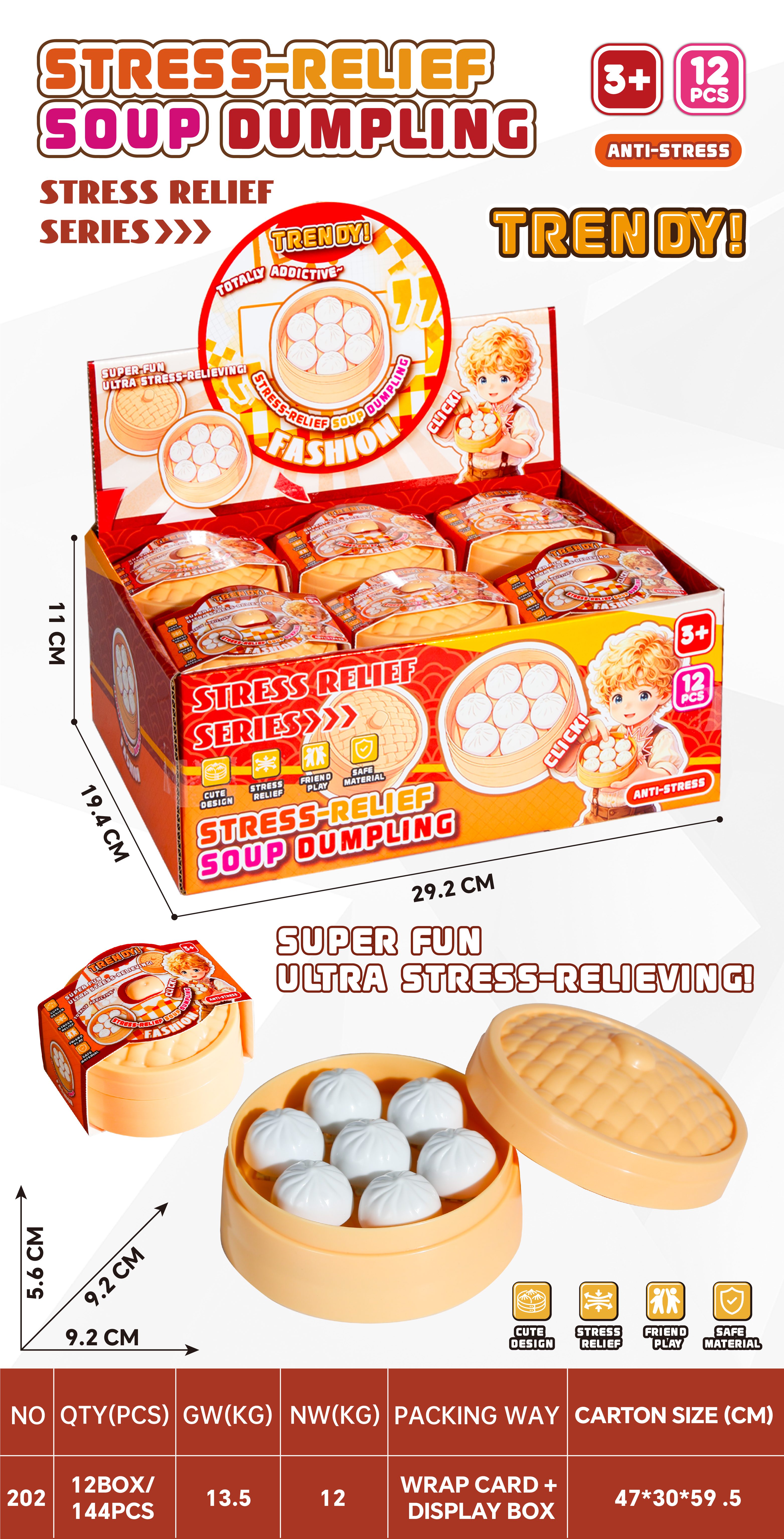 Press-button decompression soup dumplings